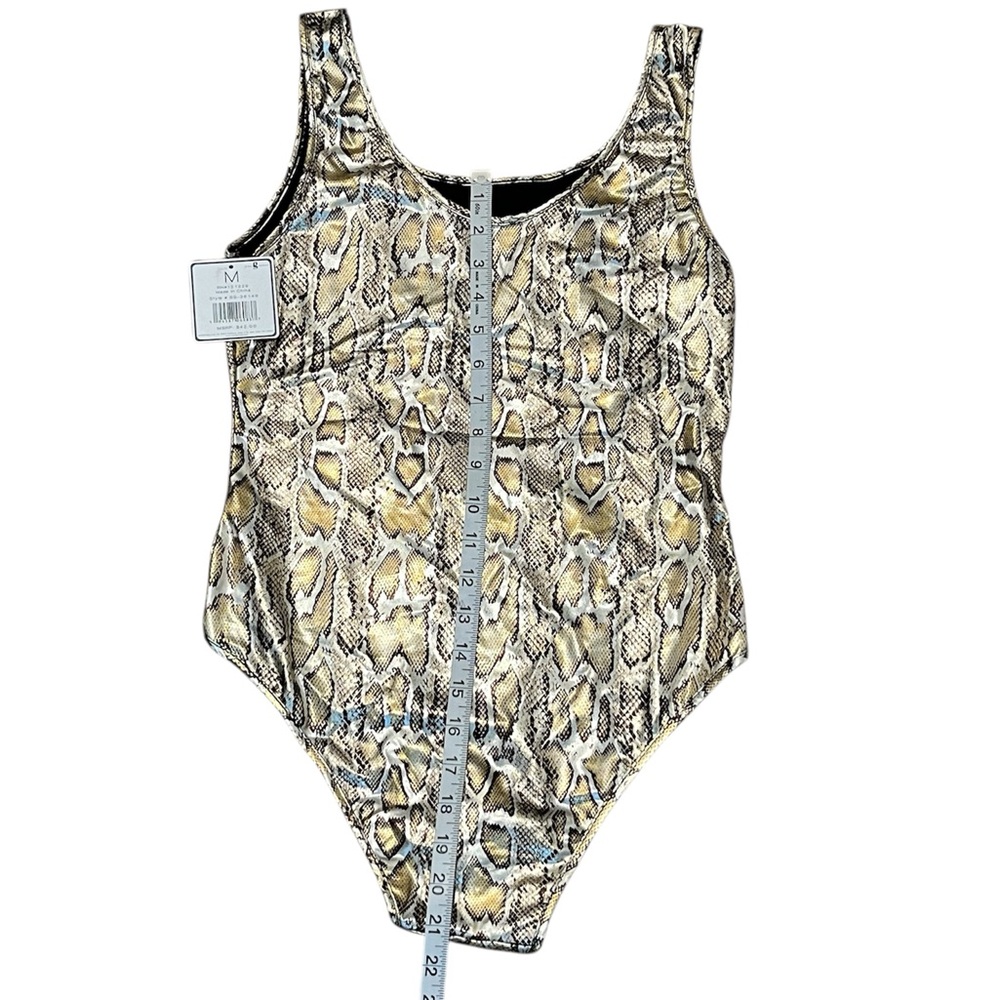 Animal Print Gold Silver Snake Skin Body Suit Size: Medium - Picture 4 of 6